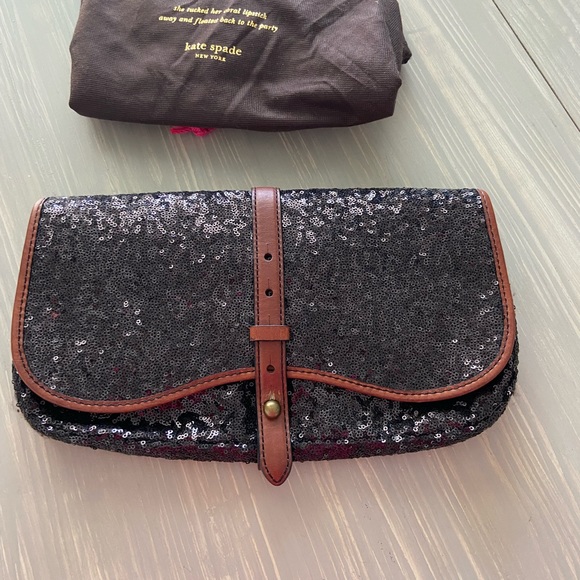 Kate Spade ♠️ Westward Emily and Merritt Limited Edition Sequin Leather Bag - Picture 4 of 7